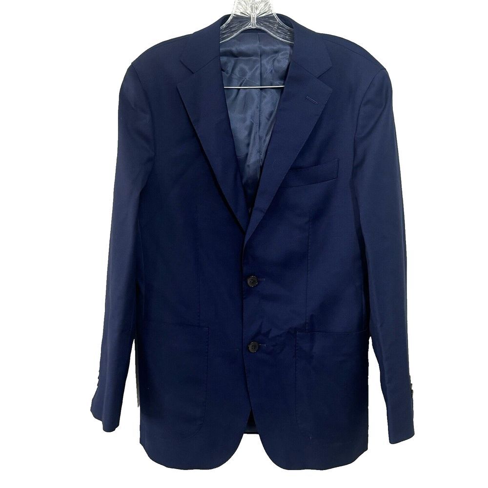 SuitSupply Navy Blue Havana Blazer Men's 46 100% Wool